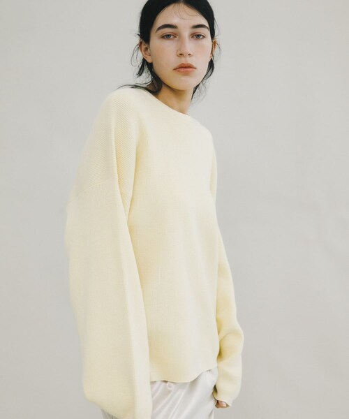 LAATO(ラート)の「crew neck soft knit(ニット/セーター・レディース・バター/ネズミ・Free)」の14枚目の写真
