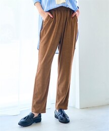 nissen | 大きいサイズ カットコーデュロイイージーパンツ（ゆったり太もも）(パンツ)