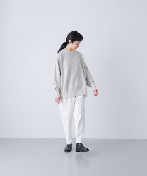 かぐれ（カグレ）の「『2サイズ展開』コットンリヨセルスウェットプルオーバー（スウェット・レディース・L/GRAY/NAVY・0/1）」の8枚目の写真