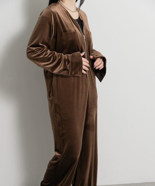 THE GOODLAND MARKET（ザグッドランドマーケット）の「&her　Velor All in one（サロペット/オーバーオール・レディース・BLACK/BROWN・36/38）」の19枚目の写真