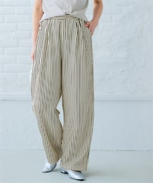 nissen | さらっとラクな先染めサッカーワイドパンツ＜大きいサイズ有＞(パンツ)