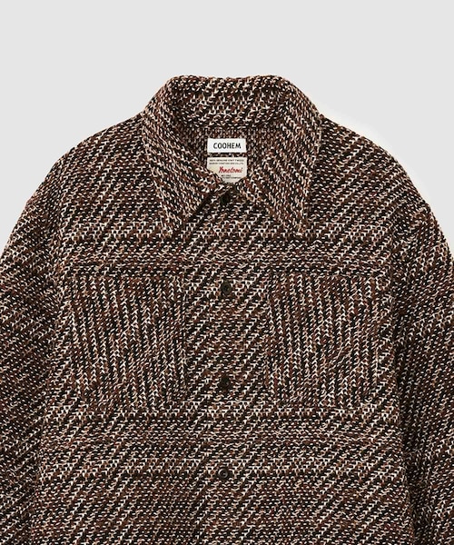 ROPE'（ロペ）の「【COOHEM】VELVET CHECK TWEED JACKET (コーヘン/ツイードジャケット)（ブルゾン・レディース・ダークブラウン/オレンジ系・F）」の17枚目の写真