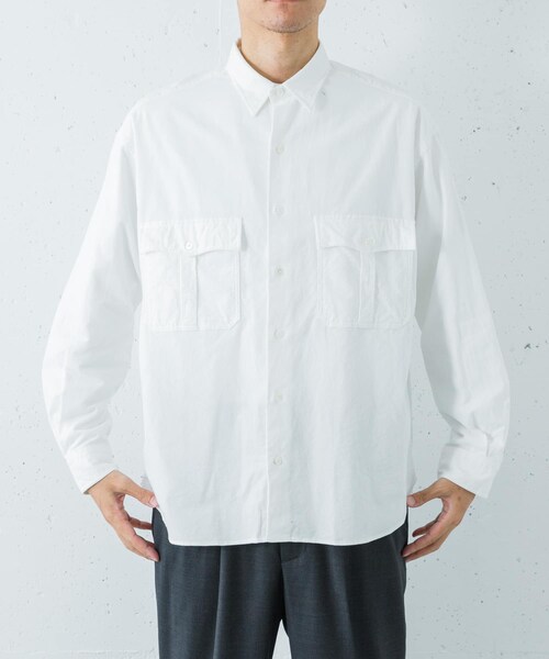 URBAN RESEARCH(アーバンリサーチ)の「PORTER CLASSIC R-UP ORGANIC CRDRY SHIRT(シャツ/ブラウス・メンズ・WHITE・L/XL/XXL)」の5枚目の写真