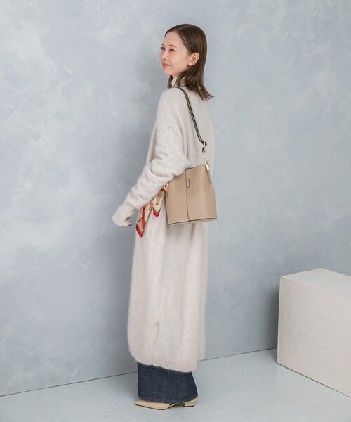 URBAN RESEARCH ROSSO（アーバンリサーチロッソ）の「ファーニットロングガウン（カーディガン/ボレロ・レディース・IVORY/BEIGE/BLACK・Free）」の10枚目の写真