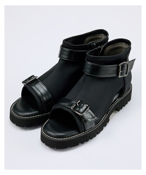 nissen（ニッセン）の「【ゆったり幅広】ベルトデザインストレッチサンダル（低反発中敷）（ワイズ４Ｅ）（サンダル・メンズ・黒/グレー/グレージュ・M=23.0~23.5cm/4E/L=24.0~24.5cm/4E/LL=25.0~25.5cm/4E/3L=26.0~26.5cm/4E）」の14枚目の写真