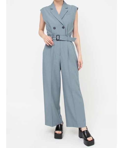 MURUA（ムルーア）の「テーラードノースリオールインワン（つなぎ/オールインワン・レディース・グレー/ブルー/ベージュ/カーキ/アイボリー/ブラック/モカ/ミックス・F/1/2）」の8枚目の写真