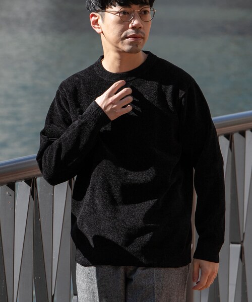 URBAN RESEARCH ROSSO（アーバンリサーチロッソ）の「『XLサイズあり』モールクルーネックニット（ニット/セーター・メンズ・BLACK/IVORY/BEIGE・M/L/XL）」の19枚目の写真