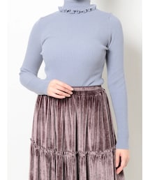 merry jenny | frillリブタートルニット(ニット/セーター)