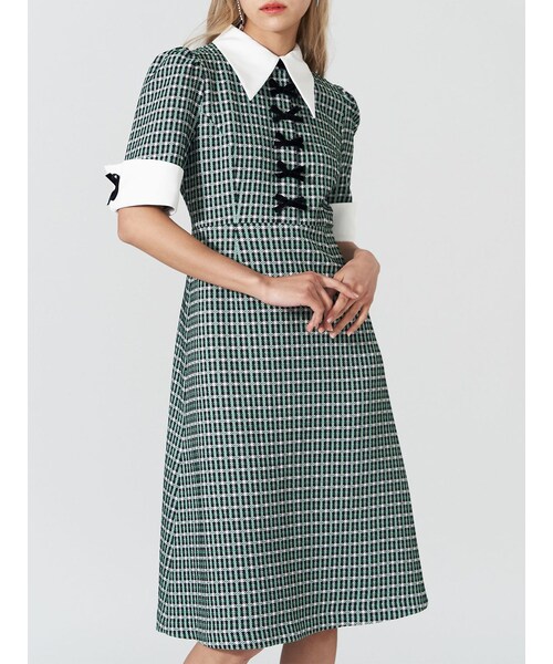PAMEO POSE（パメオポーズ）の「Black Bow Dress（ワンピース・レディース・グリーン・S/M）」の6枚目の写真