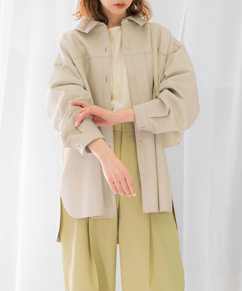 URBAN RESEARCH ROSSO（アーバンリサーチロッソ）の「オーバージャケット（その他アウター・レディース・pistachio/off・FREE）」の9枚目の写真