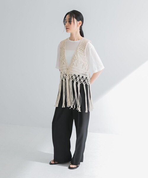 URBAN RESEARCH（アーバンリサーチ）の「new basic　ドライツイストシアーTシャツ（Tシャツ/カットソー・レディース・BLACK/WHITE/NAVY/BURGUNDY/CHARCOAL・FREE）」の13枚目の写真
