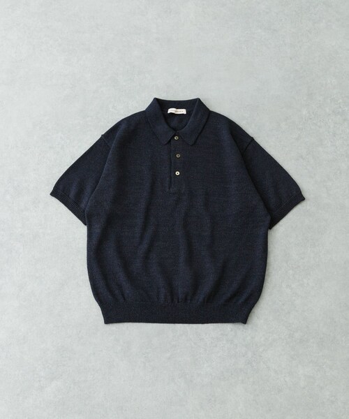 URBAN RESEARCH（アーバンリサーチ）の「ウール ワシ ニットポロ（ポロシャツ・メンズ・OFF WHITE/NAVY・M/L）」の9枚目の写真