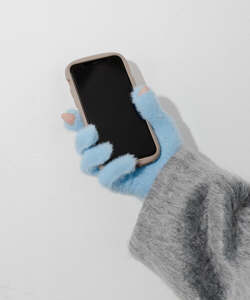 SMELLY（スメリー）の「シャギーニットロンググローブ（ベルト・レディース・L.GRY/WHT/L.BLU・-）」の22枚目の写真