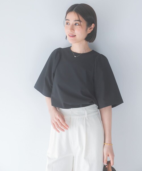 URBAN RESEARCH ROSSO（アーバンリサーチロッソ）の「吸水速乾フレアスリーブカットソー（Tシャツ/カットソー・レディース・OFF WHITE/BLACK/BROWN・Free）」の11枚目の写真