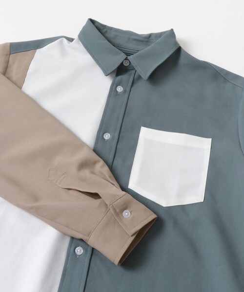 ITEMS URBANRESEARCH（アイテムズ アーバンリサーチ）の「Vertical Switch 長袖シャツ（シャツ/ブラウス・メンズ・BLU/WHT/GRY・M/L）」の22枚目の写真