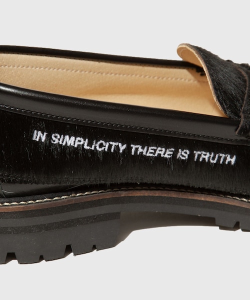 ADAM ET ROPE'(アダムエロペ)の「【KYOU/キョウ】SKOOL Type.3 Hair Calf Leather Embroidered Loafers by HARUTA(ローファー・メンズ・ブラック・25.0/25.5/26.0/26.5/27.0)」の12枚目の写真