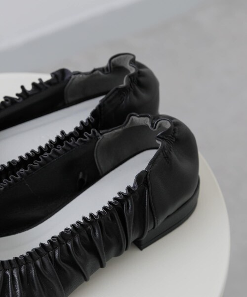 SENSE OF PLACE by URBAN RESEARCH（センスオブプレイスバイアーバンリサーチ）の「ギャザーフラットシューズ（バレエシューズ・レディース・BLACK/IVORY/SILVER・S/M/L）」の18枚目の写真