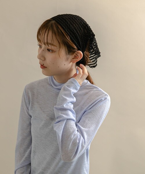 SMELLY（スメリー）の「メッシュヘッドスカーフ（ヘアバンド・レディース・BLK/MOC・-）」の6枚目の写真