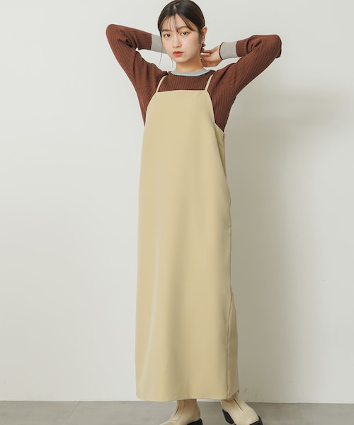 SENSE OF PLACE by URBAN RESEARCH（センスオブプレイスバイアーバンリサーチ）の「ストレートキャミワンピース（ワンピース・レディース・NAVY/BEIGE/BLACK・one）」の2枚目の写真