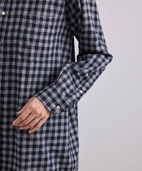 ADAM ET ROPE'(アダムエロペ)の「【INDIVIDUALIZED SHIRTS for SALON】別注フランネルチェックシャツ / グレー(シャツ/ブラウス・レディース・グレー・F)」の14枚目の写真