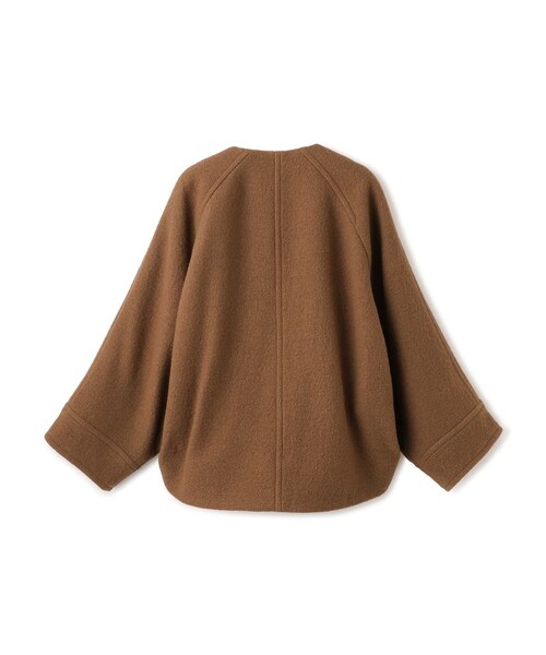 ROPE'(ロペ)の「【Bellandei(べランディ)】圧縮ウールジャージジップショートブルゾン(ブルゾン・レディース・ダークブラウン系/キャメル・36/38)」の10枚目の写真