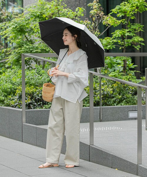 URBAN RESEARCH(アーバンリサーチ)の「晴雨兼用バンブーアンブレラ(長傘・レディース・WHITE/BLUE/BLACK・-)」の6枚目の写真
