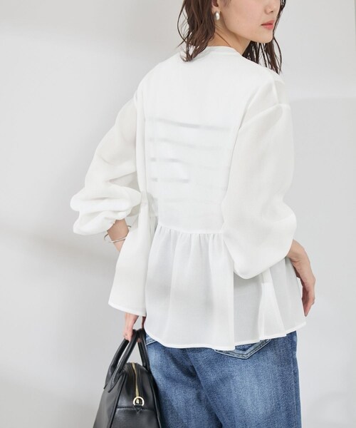 ROPE' PICNIC(ロペピクニック)の「メッシュペプラムブルゾン(ブルゾン・レディース・ブラック/ホワイト/ベージュ・38)」の15枚目の写真