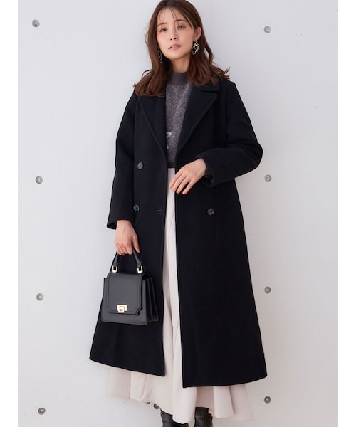 MERCURYDUO（マーキュリーデュオ）の「ウールチェスターコート（チェスターコート・レディース・アイボリー/ブラック/ピンク/ブラウン/ベージュ・S/M/L）」の5枚目の写真