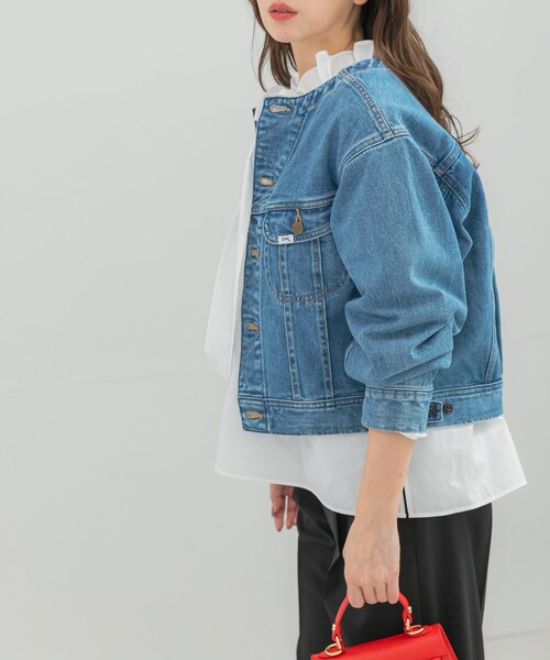 URBAN RESEARCH ROSSO(アーバンリサーチロッソ)の「『別注』Lee101×ROSSO NOCOLLAR SHORT JACKET(デニムジャケット・レディース・ONE WASH/USED・Short)」の6枚目の写真