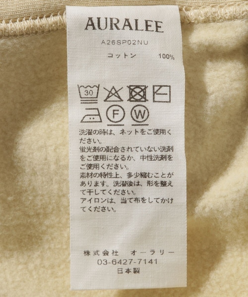 ADAM ET ROPE'（アダムエロペ）の「【AURALEE/オーラリー】ELASTIC HIGH GAUGE SWEAT P/O（スウェット・メンズ・ブラック/キナリ・3/4）」の13枚目の写真