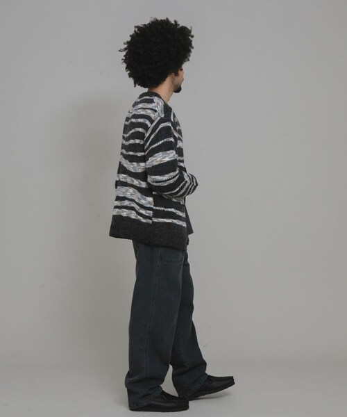 URBAN RESEARCH Sonny Label（アーバンリサーチサニーレーベル）の「ウール混スペースダイニットカーディガン（カーディガン/ボレロ・メンズ・ブラック/ネイビー/ベージュ・M/L）」の10枚目の写真