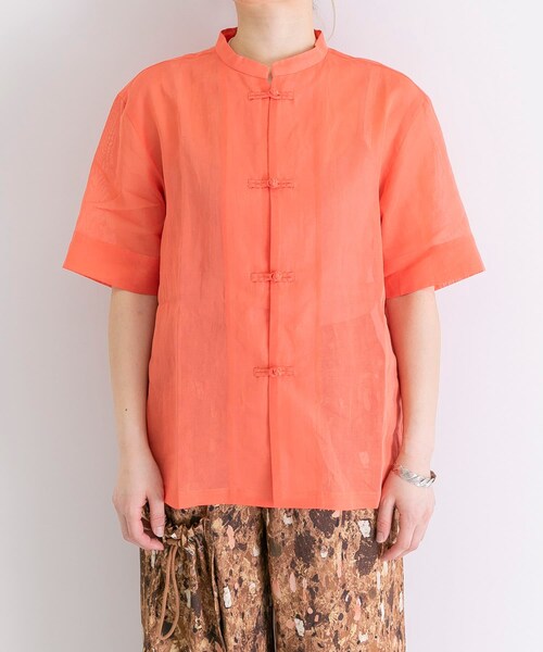 URBAN RESEARCH(アーバンリサーチ)の「WANDERUNG China Shirts(シャツ/ブラウス・レディース・65:orange/45:Green・FREE)」の20枚目の写真