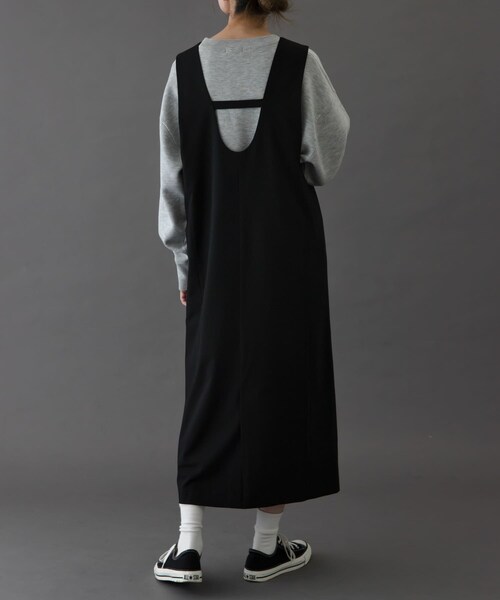 URBAN RESEARCH DOORS（アーバンリサーチドアーズ）の「FORK&SPOON　ウールライクジャンパースカート（ワンピース・レディース・BLACK/TOPCCL・1/2）」の9枚目の写真
