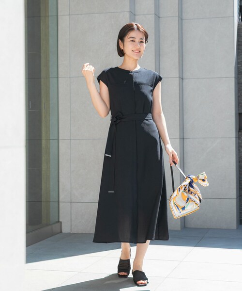 URBAN RESEARCH ROSSO（アーバンリサーチロッソ）の「『UR TECH DRYLUXE』ポケットデザインワンピース（ワンピース・レディース・MOCHA/NAVY/YELLOW・Free）」の14枚目の写真