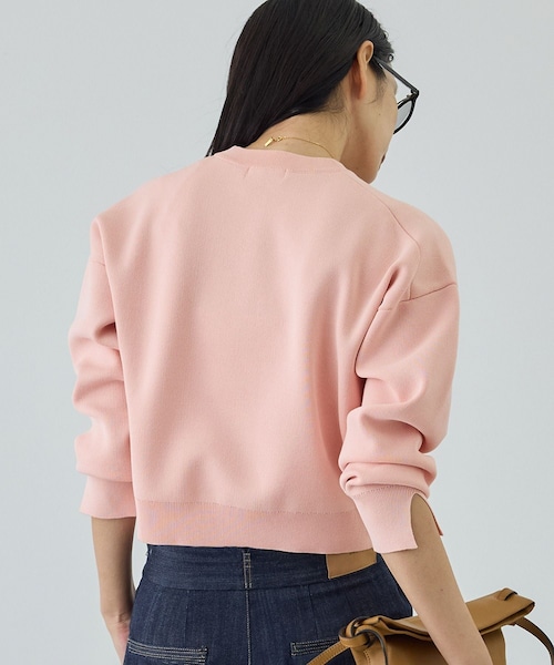 ROPE'（ロペ）の「スウェットライクコンパクトニットプルオーバー/イージーケア（スウェット・レディース・キナリ/ネイビー/サックス/ピンク・F）」の14枚目の写真