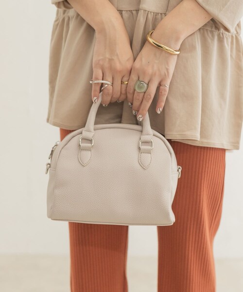 ITEMS URBANRESEARCH（アイテムズ アーバンリサーチ）の「ラウンドボストンバッグ（ボストンバッグ・レディース・BEG/NVY/PNK・-）」の6枚目の写真