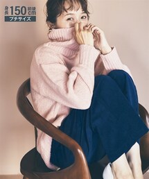 nissen | 小さいサイズ　タートルネックボリューム袖ニット　低身長さん・小柄女性(ニット/セーター)