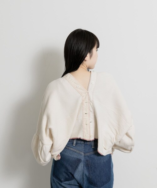 THE GOODLAND MARKET（ザグッドランドマーケット）の「77circa　make gather sleeve rib cardigan（カーディガン/ボレロ・レディース・off1/off2/off3・one）」の5枚目の写真