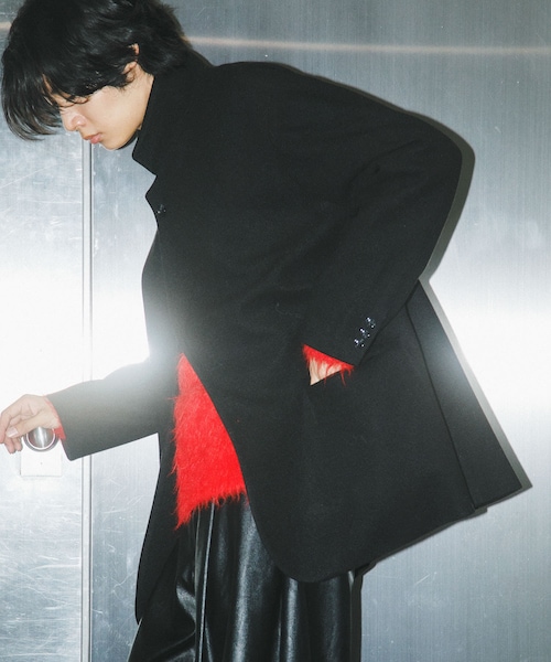 SENSE OF PLACE by URBAN RESEARCH(センスオブプレイスバイアーバンリサーチ)の「ルーズミドルジャケット(テーラードジャケット・メンズ・BLACK/CHARCOAL/GREIGE・M/L)」の1枚目の写真