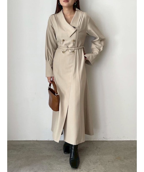 LAGUNAMOON（ラグナムーン）の「アシンメトリーカラーナローフレアワンピース（ワンピース・レディース・アイボリー・S/M）」の17枚目の写真