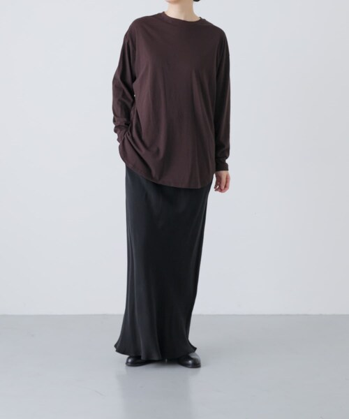 かぐれ（カグレ）の「コットンクルーネックカットソー（Tシャツ/カットソー・レディース・OFF/BLACK/BROWN・Free）」の20枚目の写真