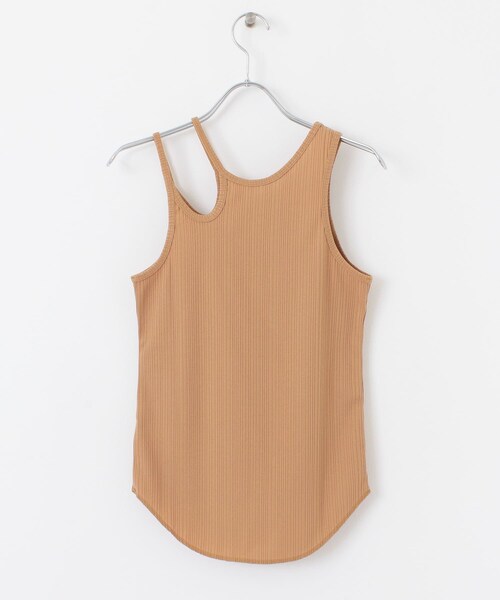 KBF（ケイビーエフ）の「アシメネックタンクトップ（タンクトップ・レディース・CHARCOAL/IVORY/ORG BROWN・one）」の20枚目の写真