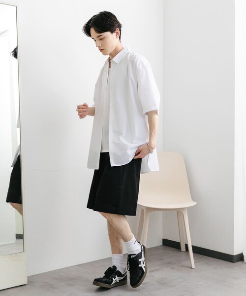 SENSE OF PLACE by URBAN RESEARCH(センスオブプレイスバイアーバンリサーチ)の「『ユニセックス』リラックスフィットレギュラーカラーショートスリーブシャツ(シャツ/ブラウス・メンズ・BLUE/WHITE/CHARCOAL/L.PINK・M/L)」の15枚目の写真