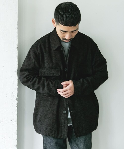URBAN RESEARCH DOORS(アーバンリサーチドアーズ)の「モールシャツジャケット(テーラードジャケット・メンズ・OLIVE/CHARCOAL・M/L)」の22枚目の写真