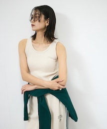 ADAM ET ROPE' | ブラパッド付タンクトップ-CreamyCotton /クリーミーコットン-(タンクトップ)