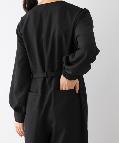 URBAN RESEARCH ROSSO（アーバンリサーチロッソ）の「『UR TECH SMOOTHLUXE』F by ROSSO　ハーフZIPジャンプスーツ（サロペット/オーバーオール・レディース・C/GRAY/BLACK・36/38）」の16枚目の写真