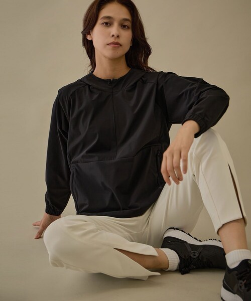 ROPE'（ロペ）の「【NOIR】【撥水】ナイロン2WAY ウィンドジャケット（パーカー・レディース・ブラック/ベージュ系・L/M/S）」の14枚目の写真