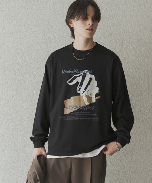 URBAN RESEARCH（アーバンリサーチ）の「鳥貴族×UR　UnuboResearch LONG-SLEEVE T-SHIRTS B（Tシャツ/カットソー・メンズ・WHITE/OATMEAL/CHARCOAL/BLACK/YELLOW/MOCHA・M/L/XL）」の22枚目の写真