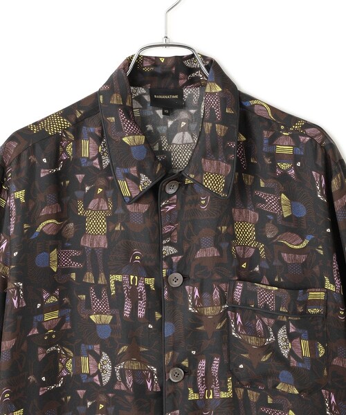 ADAM ET ROPE'(アダムエロペ)の「【J'aDoRe・一部店舗限定】【BANANATIME(バナナタイム)】PJ 2 SHIRT / シルクシャツ(シャツ/ブラウス・レディース・ブラック系/ダークブラウン系・XS)」の12枚目の写真