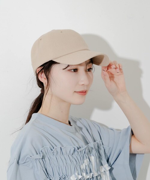 SMELLY（スメリー）の「シンプルリネンキャップ（キャップ・レディース・IVO/BEG/BLK・-）」の22枚目の写真